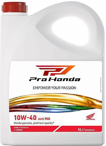 Honda 10W-40 Semi-Synthetic Motorcycle Oil for Four-Stroke Engines 4lt