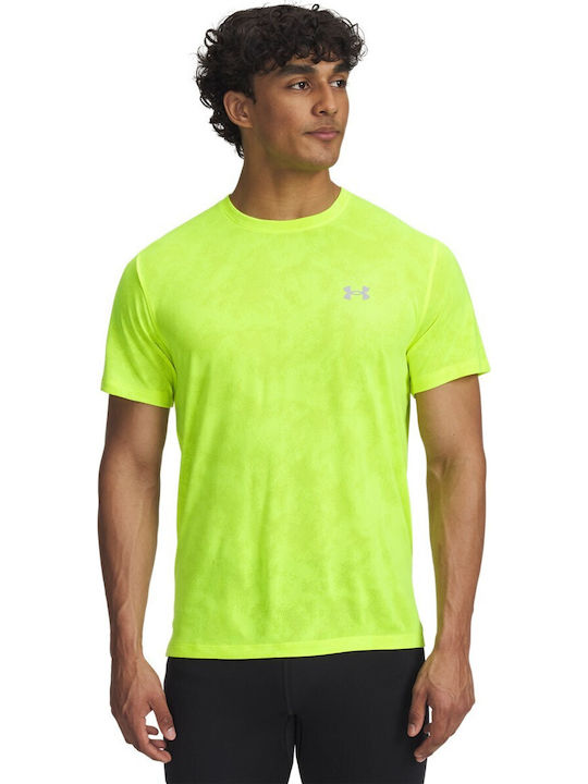 Ua Launch Camo T-shirt Κίτρινο