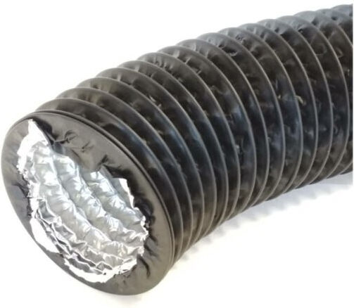 Tubulatură Flexibilă Combyflex Cu Întărire Din Sârmă Europlast Fc125-3m Ø125mm-3m Negru