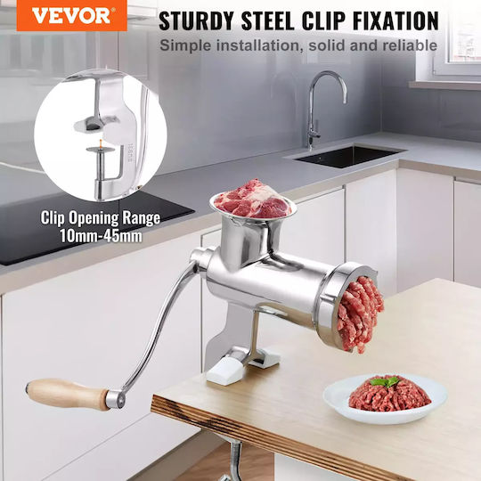 Manual Meat Grinder Food-grade Stainless Steel Strong Clamp Design