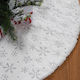 Christmas Tree Skirt Fabric White with Furry Texture D80cm.