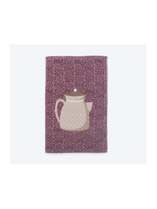 Nef-Nef Homeware Teapot Ποτηρόπανο σε Μωβ Χρώμα 40x60cm Nef-Nef Homeware Teapot Ποτηρόπανο σε Μωβ Χρώμα 40x60cm