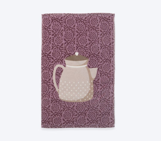 Nef-Nef Homeware Teapot Ποτηρόπανο σε Μωβ Χρώμα 40x60cm