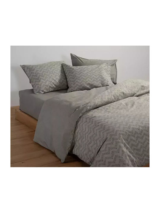 Nef-Nef Homeware Bettwäsche-Set Einzel Flanell 160x260cm. Otrando Green 3Stück
