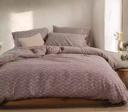 Nef-Nef Homeware Otrando Σετ Σεντόνια Υπέρδιπλα 240x260εκ. Mocca (4τμχ)