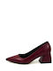 Pantofi cu toc Burgundy