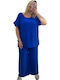 Women's Blue. Set with Pants with Elastic