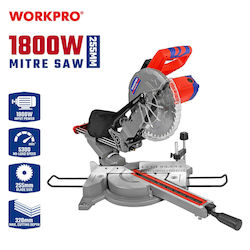 WorkPro WP480204 Fierăstrău Cu Tăietor De Unghi La Rețea 1800W Glisant