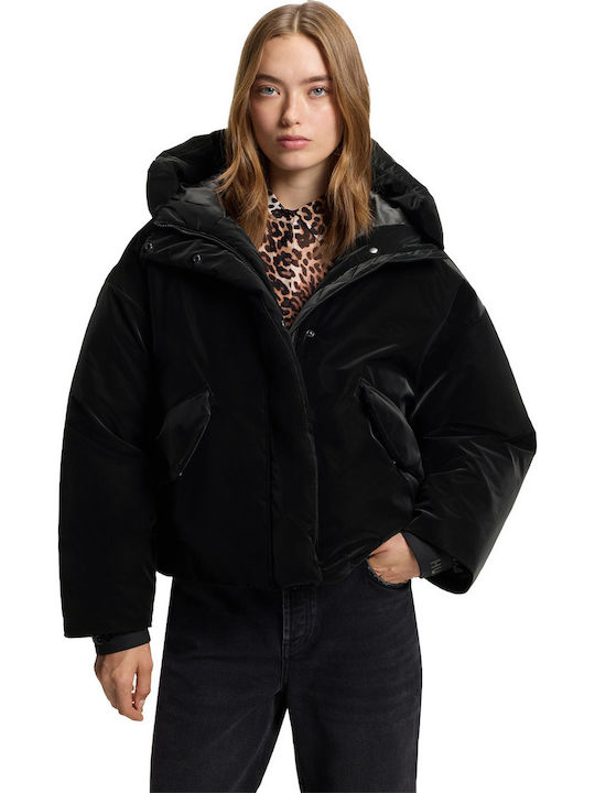 Florita3 Women's Short Lifestyle Jacket Waterproof for Winter Black