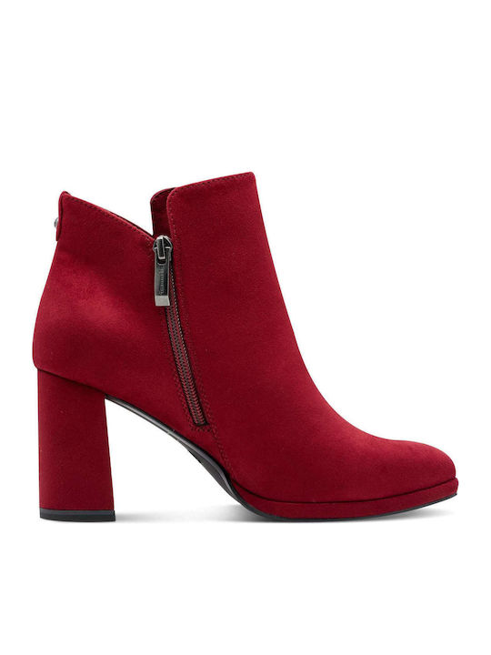 Tamaris Women's Ankle Boots with High Heel Red