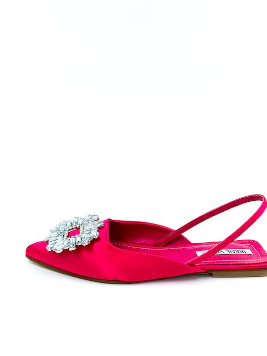 Irene Vilou Satin Damen Ballerinas in Fuchsie Farbe