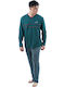 Dustin Men's Winter Pajamas Set Cypress Green