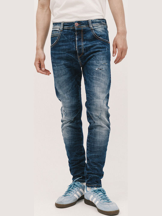 Pantaloni Jeans pentru Bărbați Elastic Albastru