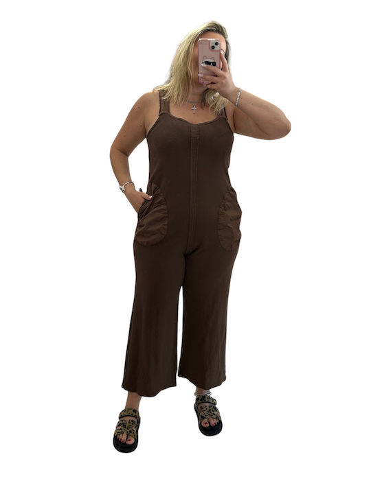 Damen Einteiler Anzug Brown