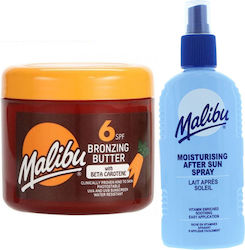 Malibu Tanning Accelerator Spf6 300ml + After Sun Spray Balm 200ml
