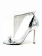 Sandals with Strass Silver