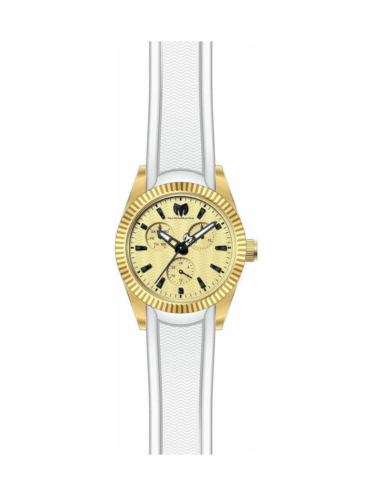 TechnoMarine Дамски Часовник с Бял Каучукова Каишка