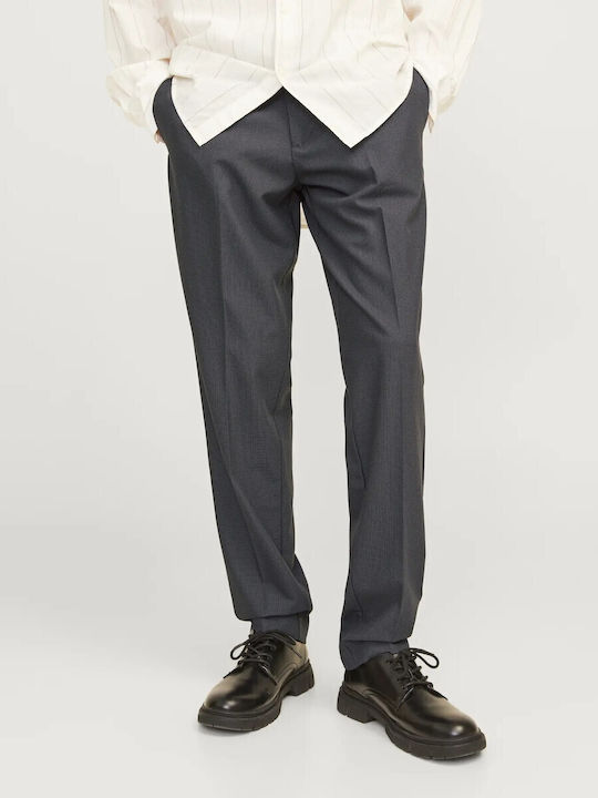 Παντελόνι Chino Ελαστικό σε Loose Εφαρμογή Dark Grey Melange