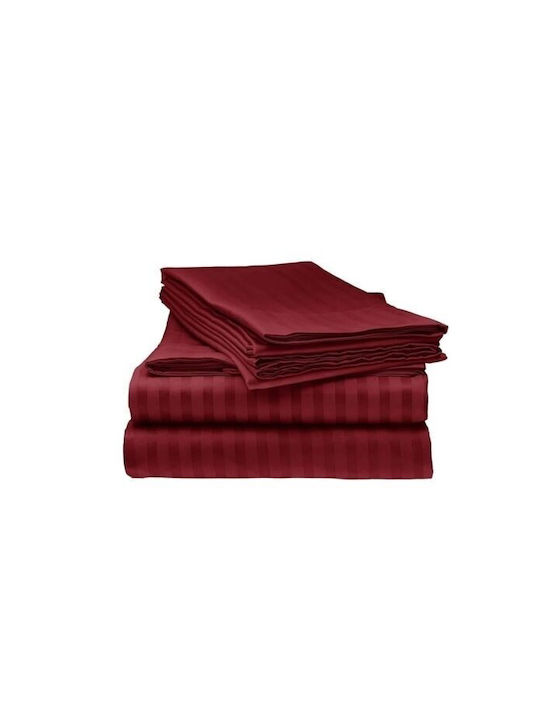 Kotonia Home Cearșaf Single 150x240cm. Burgundia