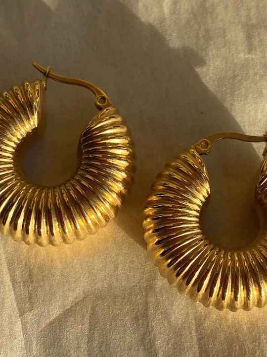 Enotia Earrings Hoops made of Steel Gold Plated