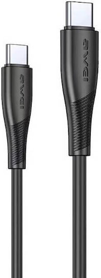 Awei USB 2.0 Cable USB-C male - USB-C 60W Black 2m (TS04724)