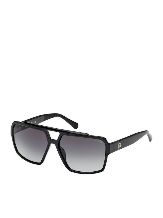Guess Men's Sunglasses with Black Horn-Rimmed F...