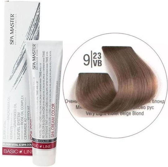 Spa Master Spa Cream Color Βαφή Μαλλιών No9.23 Very Light Violet Beige Blond 100ml