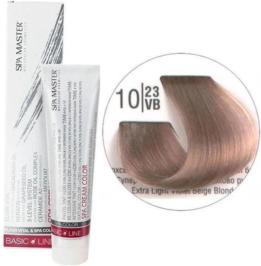 Spa Master Spa Cream Color Βαφή Μαλλιών No10.23 Extra Light Violet Beige Blond 100ml