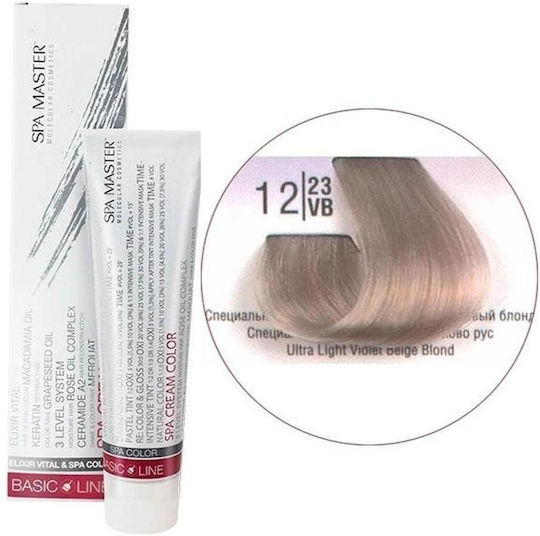 Spa Master Spa Cream Color Боя за Коса No12.23 Ултра Светло Виолетово Бежово Русо 100мл