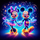 Olympus Diamond Painting "mickey Minnie Mouse " Ψηφιδωτό Μωσαικό "μίκυ Μίνι Μάους" 50χ40