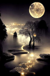 Olympus Diamond Painting "full Moon In A Foggy Landscape A River" Ψηφιδωτό Μωσαικό "πανσέληνος Ομιχλώδες Τοπίο Ποτάμι" 40x30 Olympus Diamond Painting "full Moon In A Foggy Landscape A River" Ψηφιδωτό Μωσαικό "πανσέληνος Ομιχλώδες Τοπίο Ποτάμι" 40x30