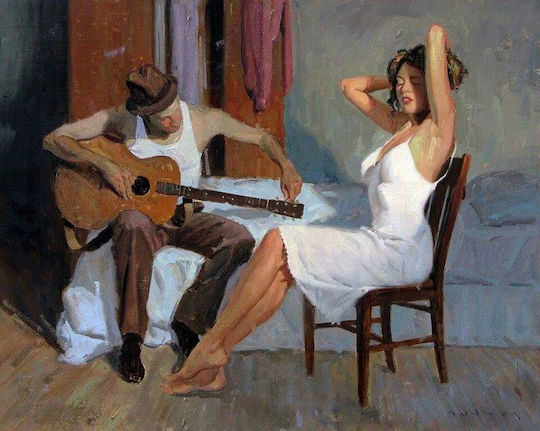 Olympus Diamond Painting "Blues Bukowski Douglas Fryer" Mosaic "Blues Bukowski Douglas Fryer Canvas" 50x40