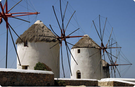 Olympus Diamond Painting "Famous Windmills Mykonos Greece" Mosaic "Famous Windmills of Mykonos" 40x30