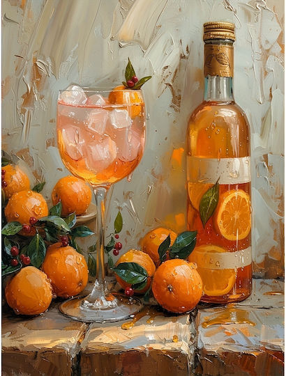 Olympus Diamond Painting "Aperol Spritz Italian Aperitif" Mosaic "Aperol Spritz Italian Aperitif" 50x40