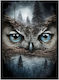 Olympus Diamond Painting "Owl Embedded in a Forest Landscape" Mosaic "Owl Embedded in a Forest Landscape" 50x40