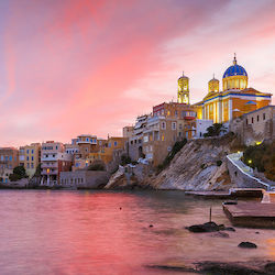 Olympus Diamond Painting "beautiful Ermoupoli Syros Island Cyclades Greece" Ψηφιδωτό Μωσαικό "πανέμορφη Eρμούπολη Σύρου" 50x40
