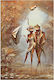 Olympus Diamond Painting "Romantic Elegant Couple Under Rain At Night Gold Art" Mosaic "Romantic Elegant Couple Under the Rain at Night Gold Art" 50x70