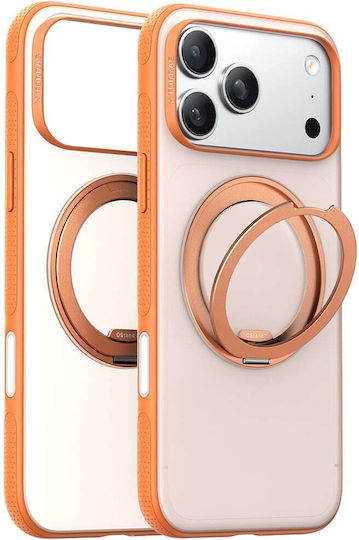 Torras Ostand R Umschlag Rückseite Silikon Orange (iPhone 17 Pro Max)