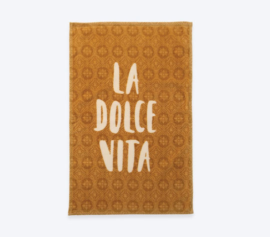 Nef-Nef Homeware La Dolce Vita Geschirrtuch in Gelb Farbe 40x60cm