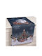 Silk Fashion Christmas Tablecloth Runner Fabric Blue L140xW47cm.