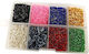 Set Case 8 Slots with Variety of Glass Beads Tubes ~6000pcs 30-22mm