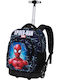 Spiderman Ghiozdan scoala multicolor cu troler pentru clasa primara