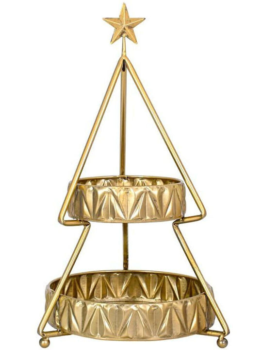 Weihnachtsdekorationen mit Bäumen Fylliana Fl0201 Gold Farbe 36x30x58cm Weihnachtsdekorationen mit Bäumen Fylliana Fl0201 Gold Farbe 36x30x58cm