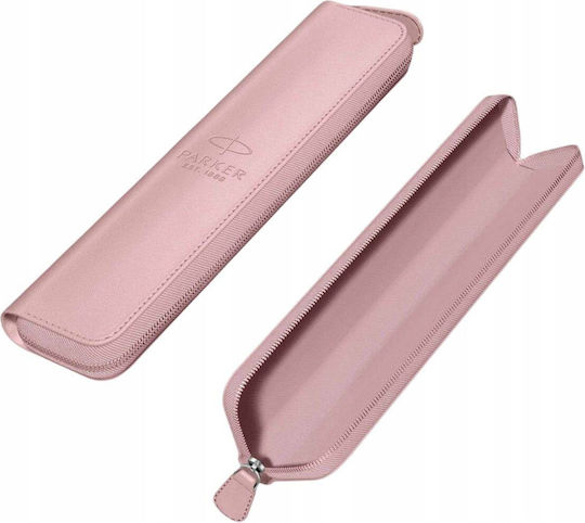 Parker Leather Pen Holder Suitable for 1 Pen Pink