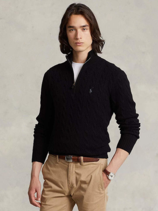 Ralph Lauren Long Sleeve Polo Black Sweater