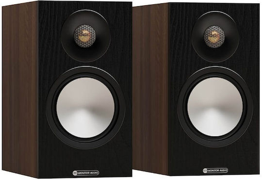 Monitor Audio Bronze 50 7G Paar Hi-Fi Lautsprecher Buch selbst 100W 2 Anzahl von Fahrern B18.5xT32.8xH33.5cm. Walnuss