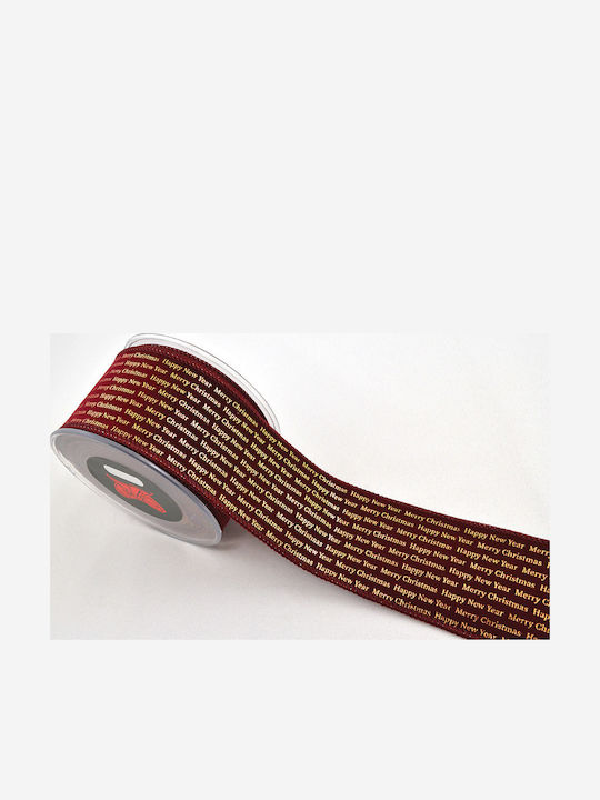 LiebeQueen Christmas Ribbon Burgundy 900x6cm 1pc