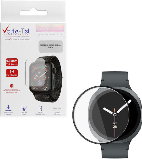 Volte-Tel Tempered Vollflächig gehärtetes Glas für das SAMSUNG WATCH 8 40mm 1Stück