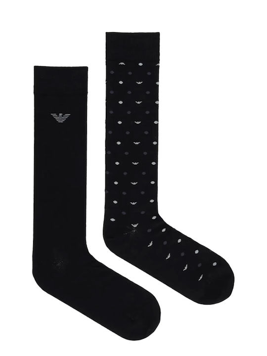 Emporio Armani Bărbați Șosete Black 2Pachet