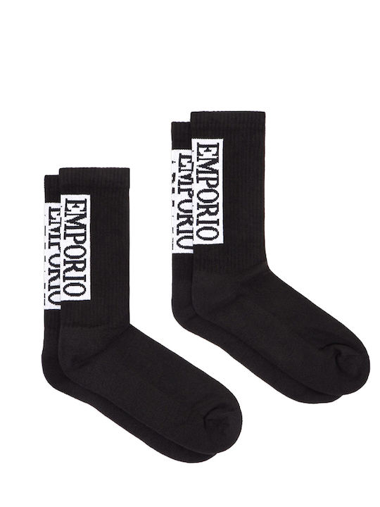 Emporio Armani Ανδρικές Κάλτσες Μαυρο 2Pack